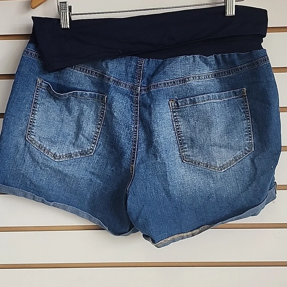 Materinty Jean Shorts